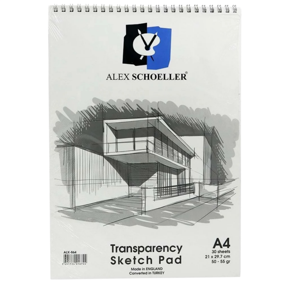 Alex Alx-864 Spiralli Eskiz Blok Dik A4 50-55gr 30Yp
