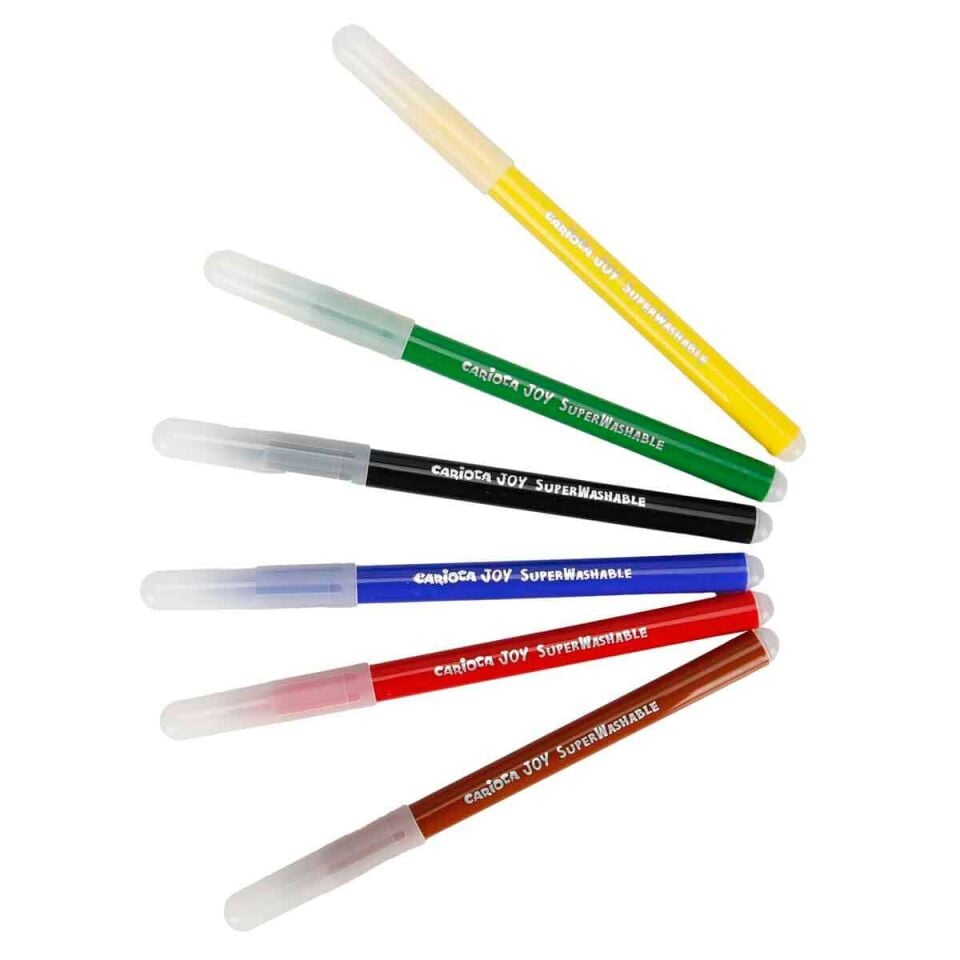 Carioca 40549 Keçeli Kalem Yıkanabilir Joy 6 Renk