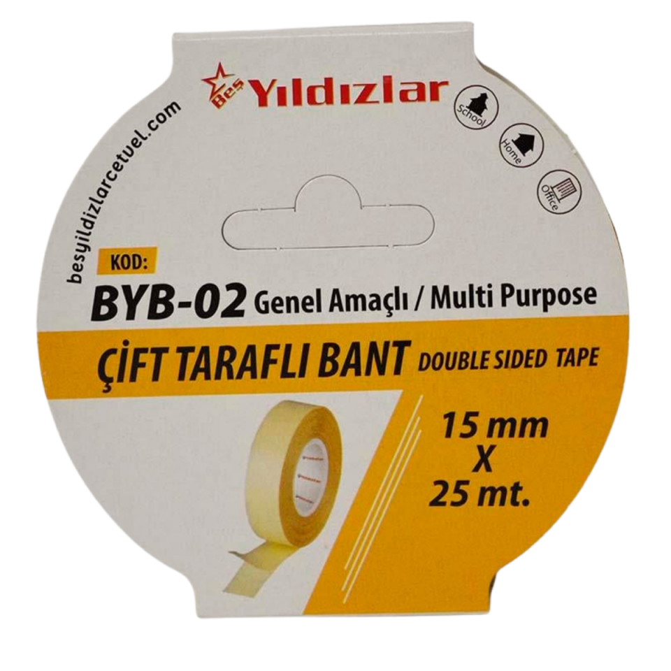 Yıldızlar Byb-02 Çift Taraflı Bant 15X25M