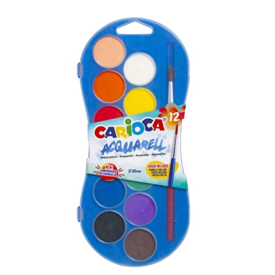 Carioca 42404 Suluboya 30mm 12 Renk