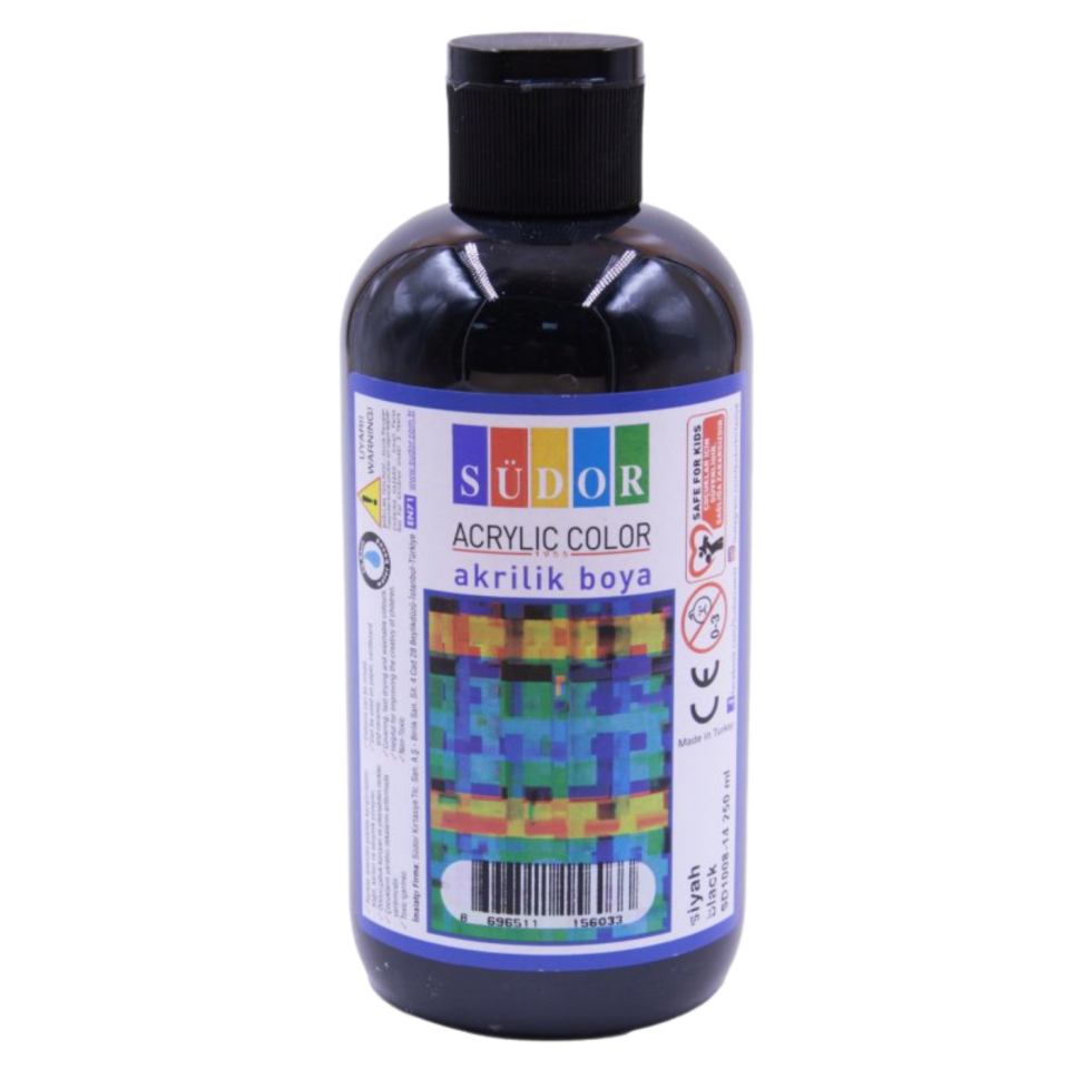 Südor Akrilik Boya 250 ml Siyah