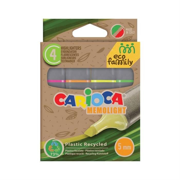 Carioca 43098 Eco Family Fosforlu Kalalem 4'lü 4 Renk
