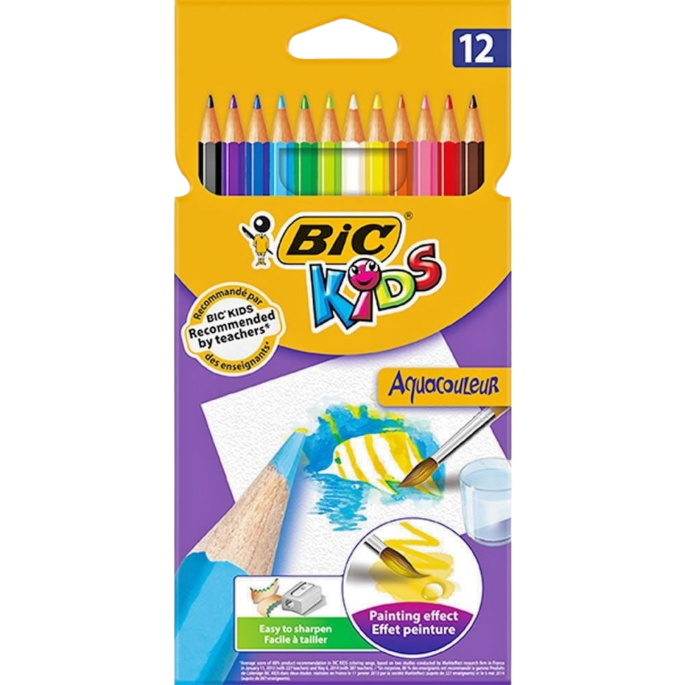 BIC Aquacouleur Kuru Sulu Boya Kalemi 12 Renk 8575613/8575615