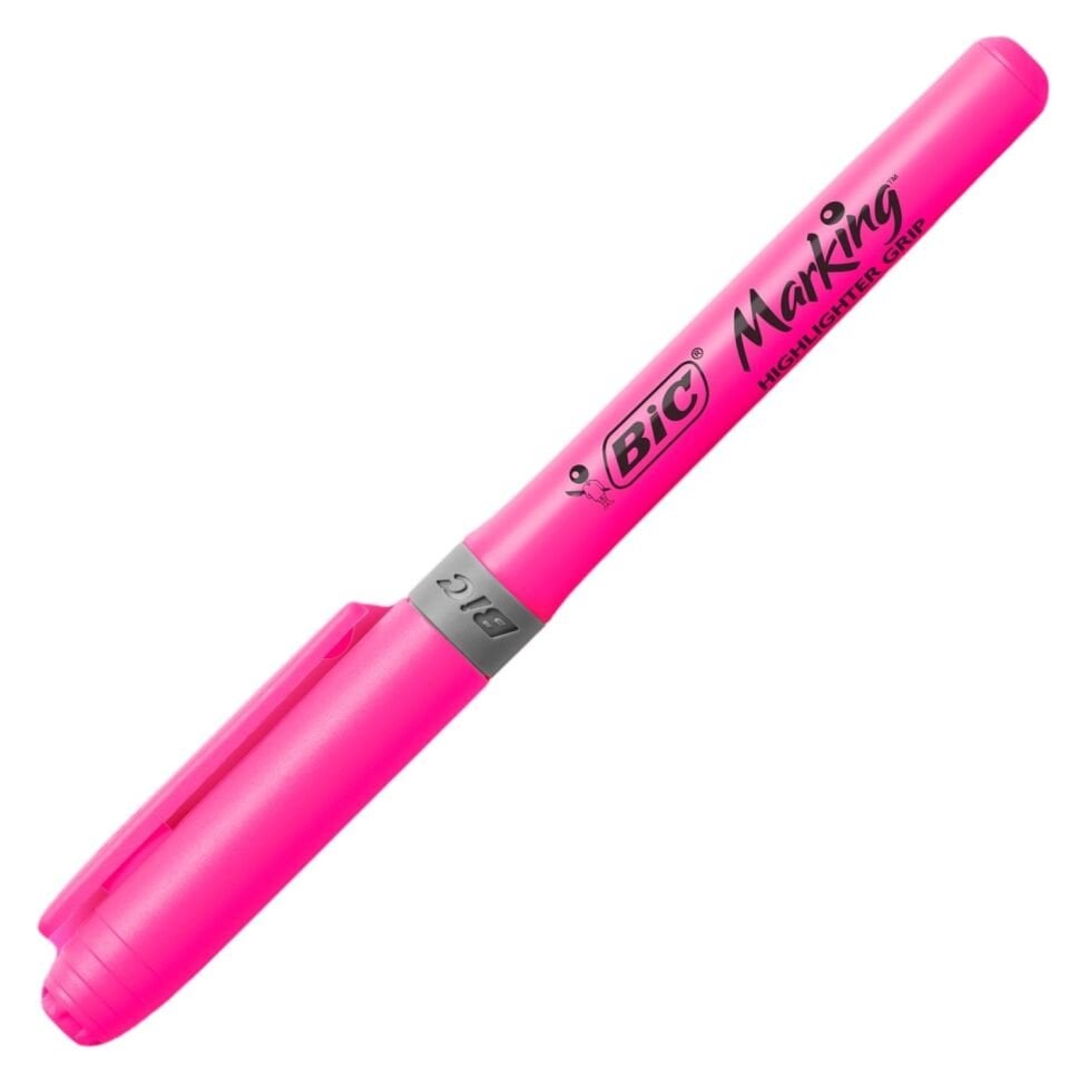 BIC Brite Liner Grip Fosforlu Kalem Pembe 811934