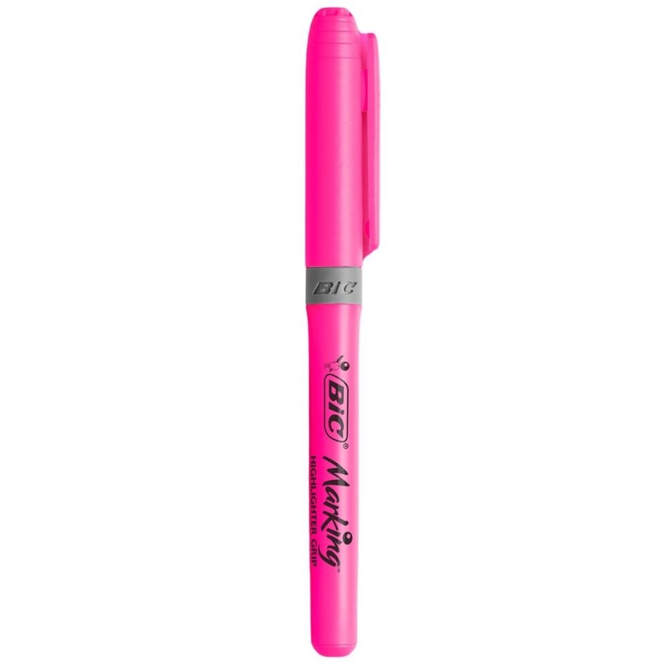 Bic Marking Highlighter Grip Pembe