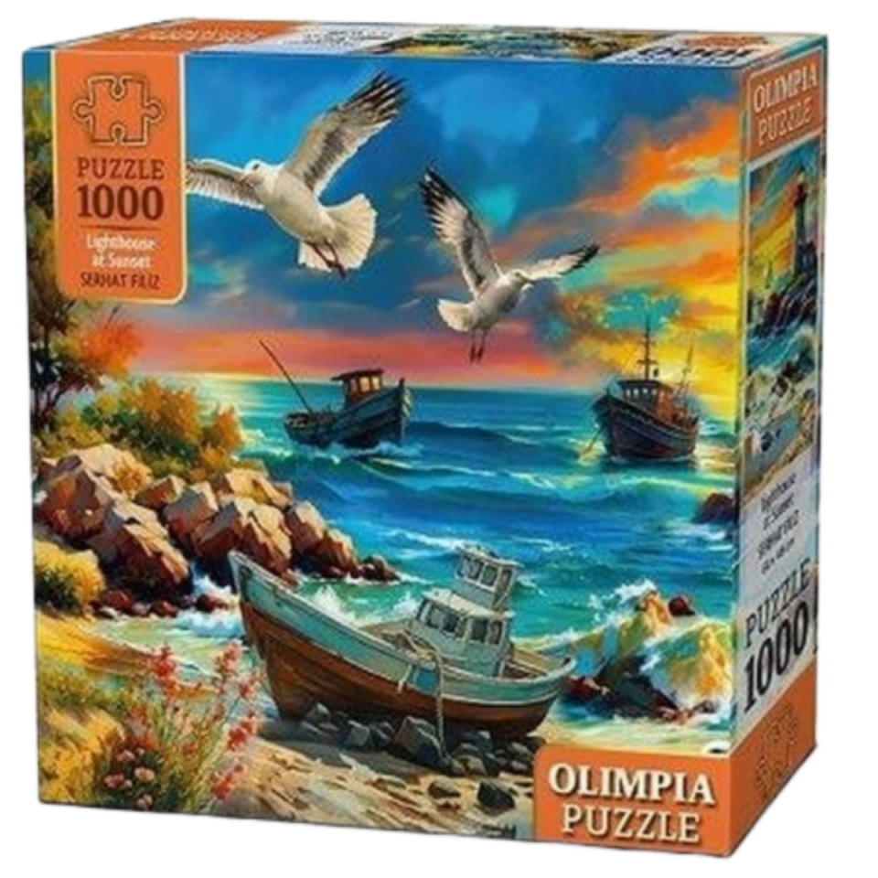 Olimpia Puzzle 1000 Parça Lighthouse At Sunset