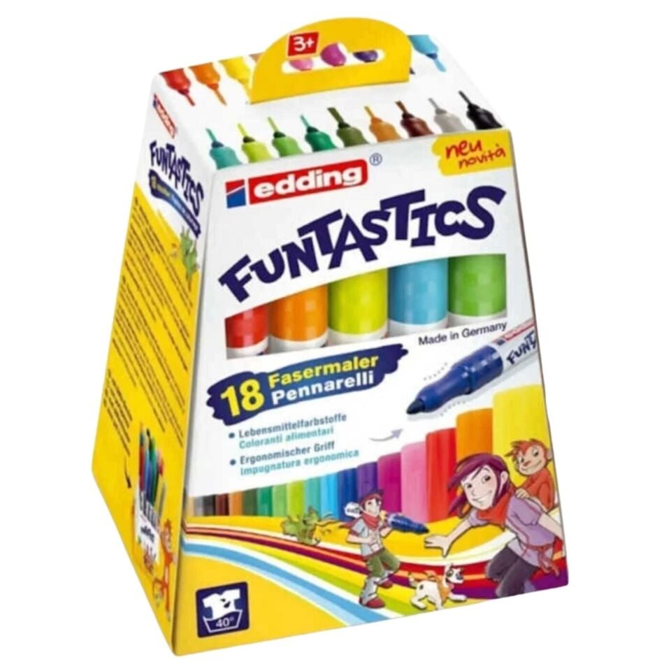 Edding Funtastıcs E-14 Keçe Uçlu Kalem Kalın 18'li Set