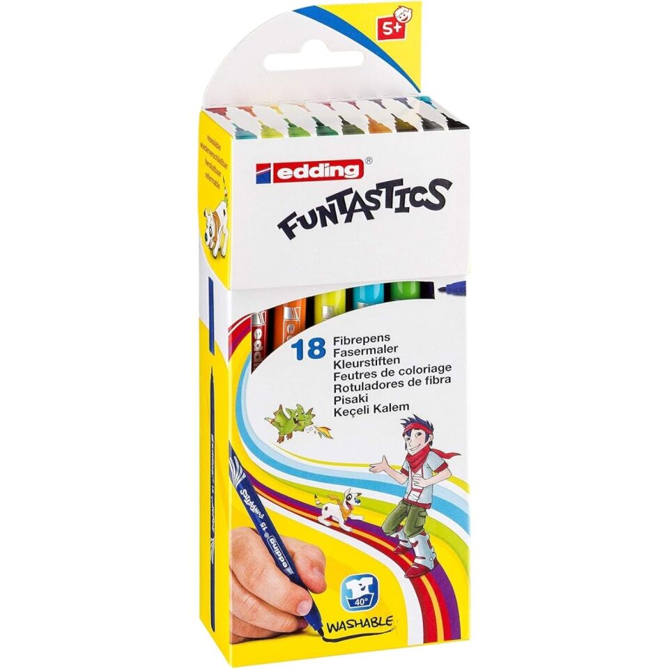 Edding E-15 Funtastıcs Keçe Uçlu Kalem İnce 18'li Set