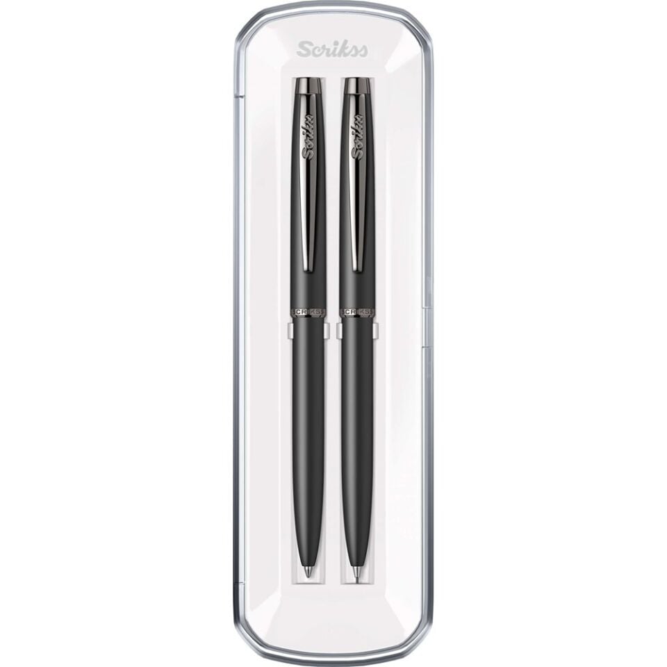  Scrikss Prestige 108 Tükenmez & Mekanik Kurşun Kalem Takım Mat Siyah
