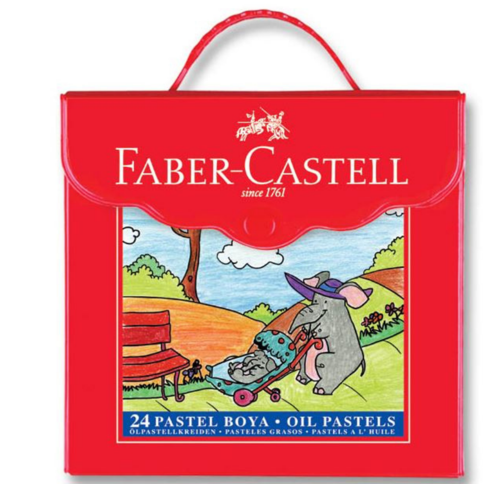 Faber Castell Plastik Çantalı 24 Renk Pastel Boya 125125