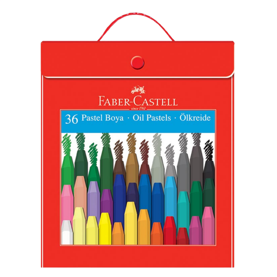 Faber Castell Plastik Çantalı Tutuculu 36 Renk Pastel Boya 125137