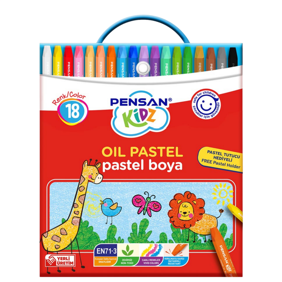 Pensan Kidz Pastel Boya Çantalı 18 Renk 98121