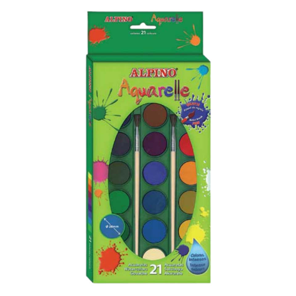 Alpino Aq-02 Suluboya Fırçalı 21 Renk