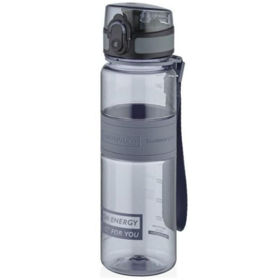 Uzspace 526 Silikon Gövde Trıtan Su Matarası 550ml Gri