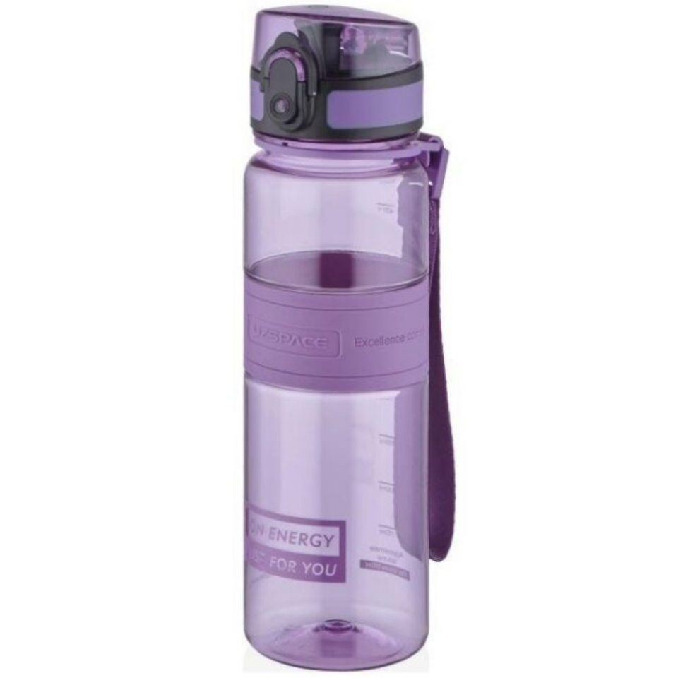 Uzspace 526 Silikon Gövde Trıtan Su Matarası 550ml Gri