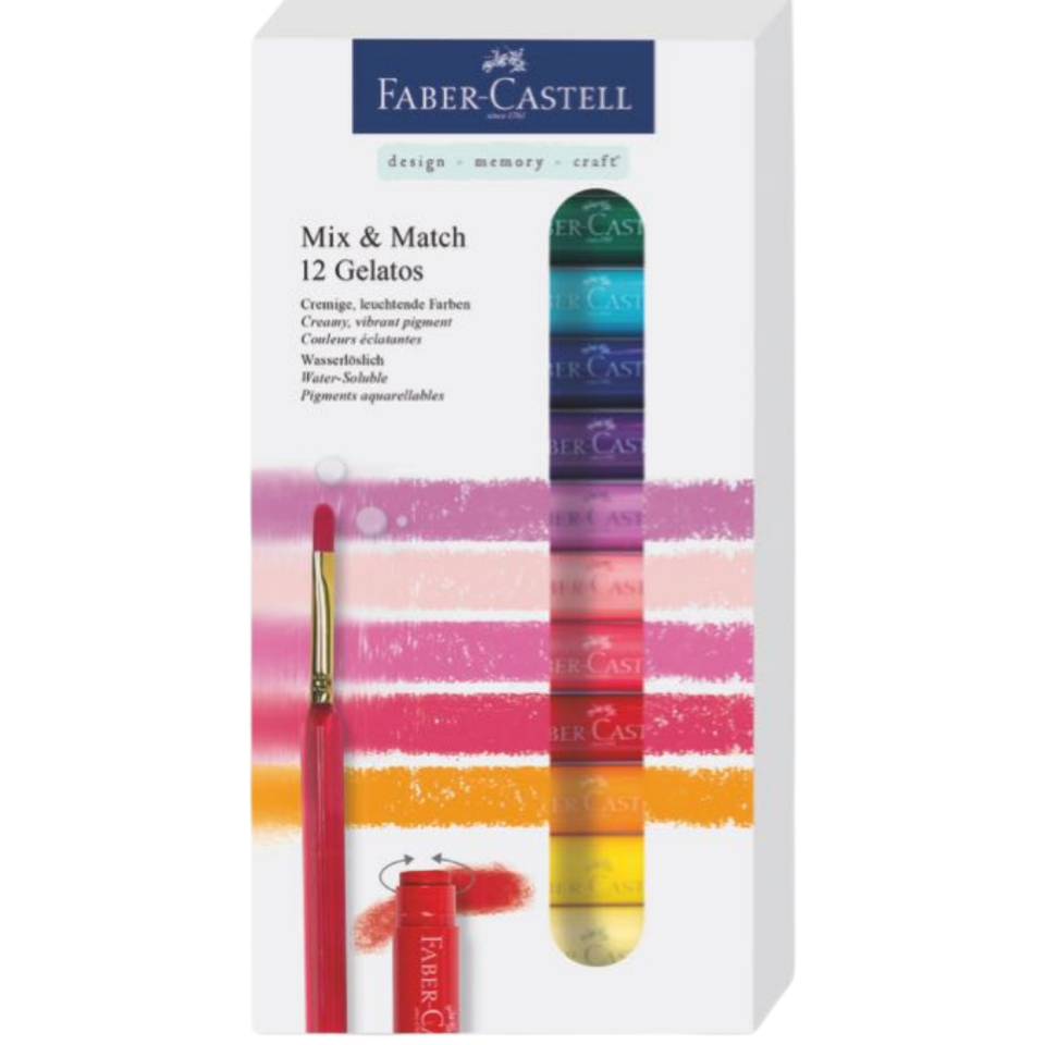 Faber Gelato Mum Boya 12 Karışık Renkler 121812