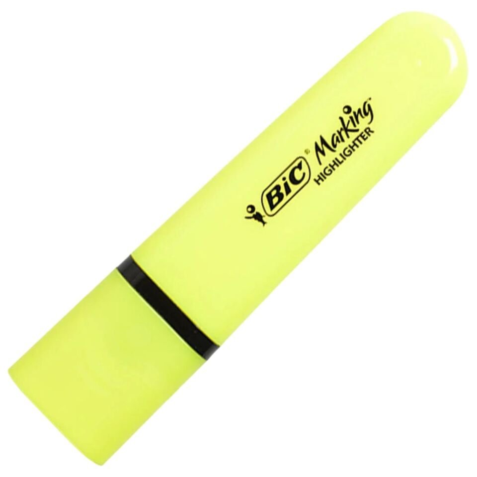 BIC Flat Fosforlu Kalem Sarı 517962
