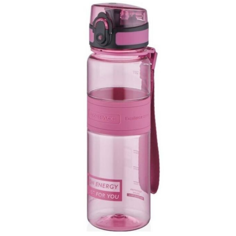 Uzspace 526 Silikon Gövde Trıtan Su Matarası 550ml Pembe