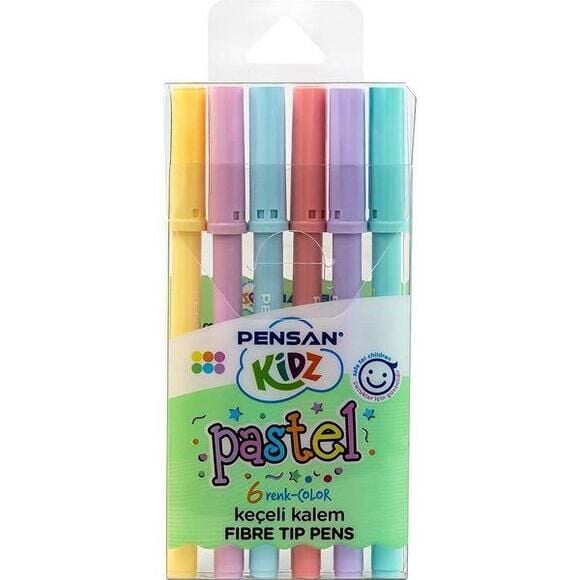 Pensan 99090 Kidz 6'lı Pastel Renkler Keçeli Kalem