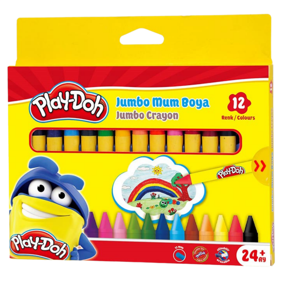Play-Doh Play-CR005 Mum Boya Crayon 12 Renk