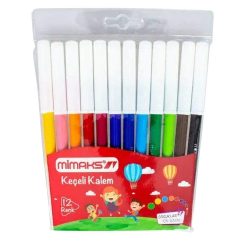 Mimaks FK­8912 Keçeli Kalem 12 Renk