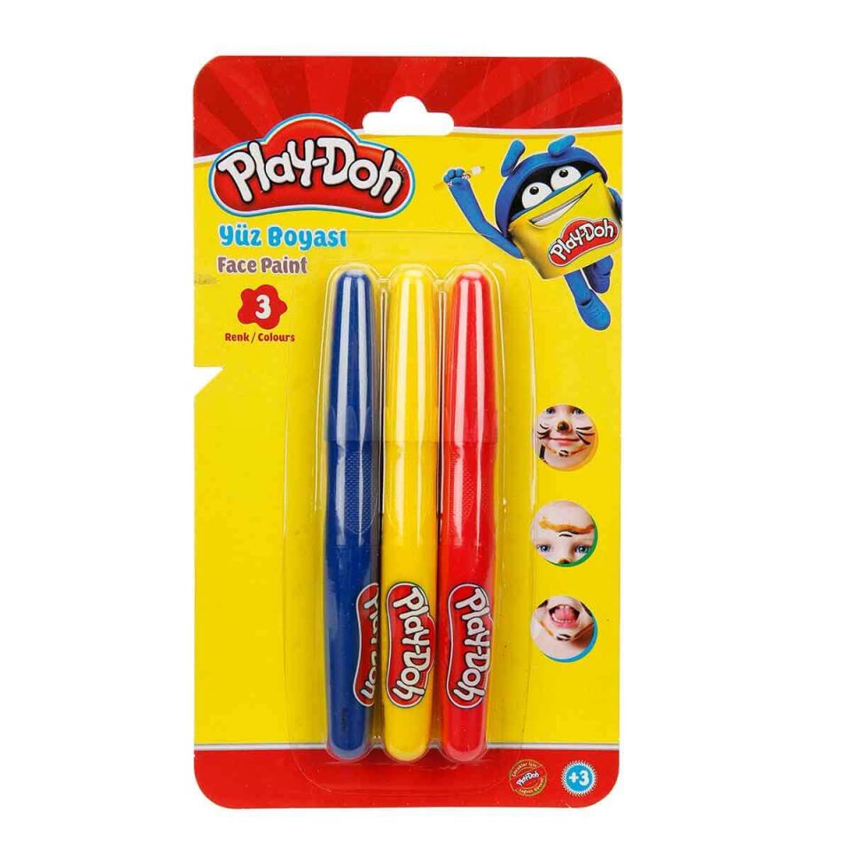 Play-Doh Play-YU002 Yüz Boyası 3 Renk