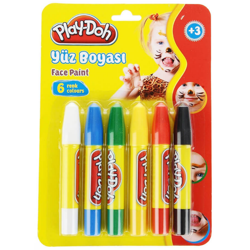 Play-Doh Play-YU001 Yüz Boyası 6 Renk