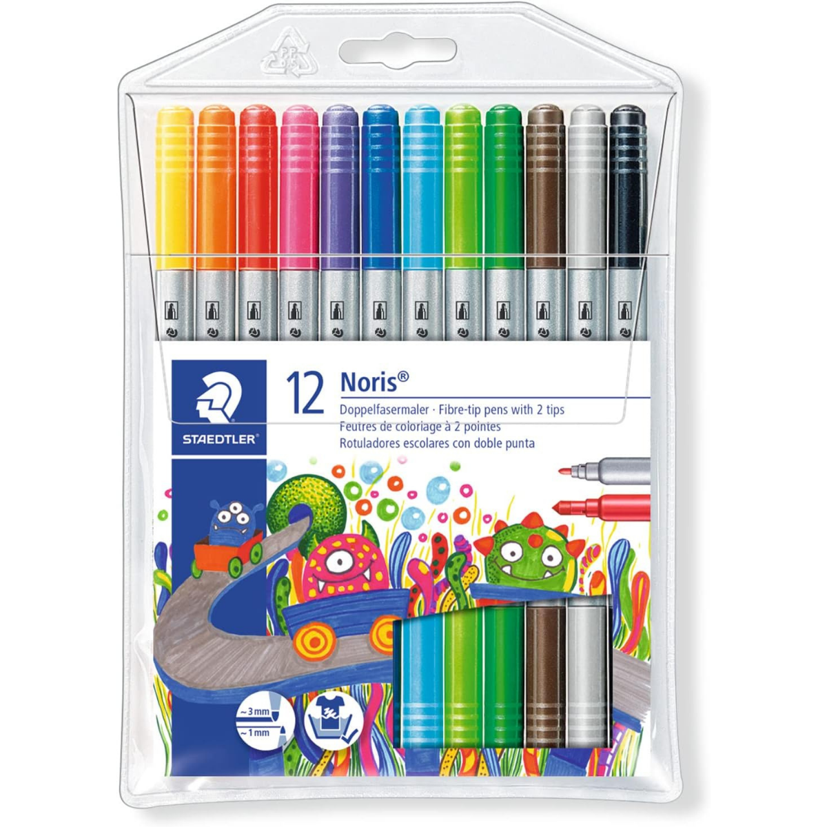 Staedtler Noris Club ZS-320 NWP12 Çift Uçlu Keçeli Kalem 12’li Set