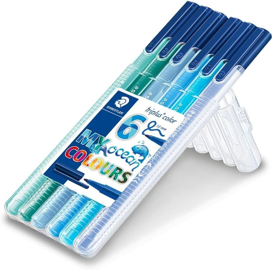 Staedtler Triplus Color 323-SB6CS5 Keçeli Kalem 6’lı Set (Okyanus Renkleri)
