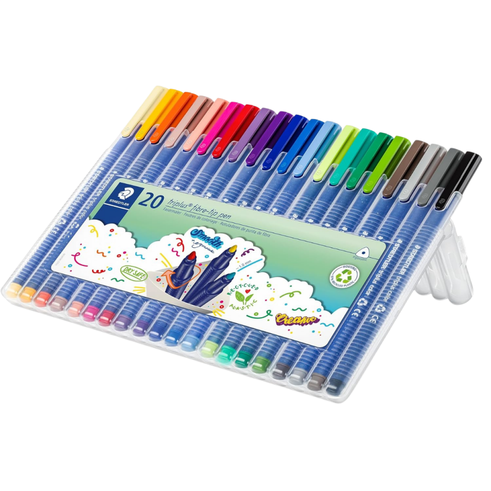 Staedtler Triplus Color 323-SB20 Üçgen Keçeli Kalem 1.0 mm 20’li Set