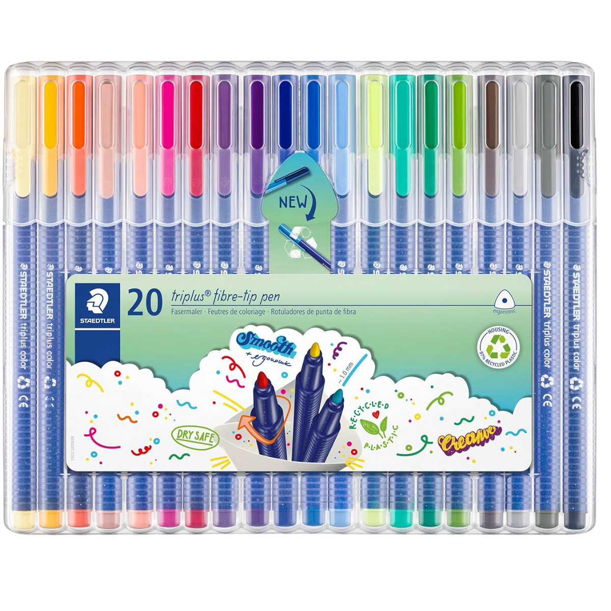 Staedtler Triplus Color 323-SB20 Üçgen Keçeli Kalem 1.0 mm 20’li Set
