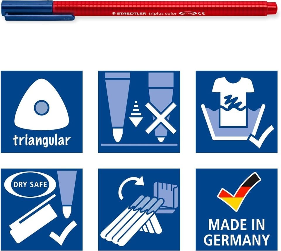 Staedtler 323 Sb20 Triplus Color Üçgen Keçeli Kalem 1.0 mm 20'li Set