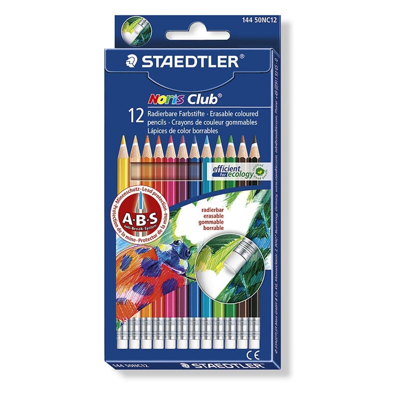 Staedtler Noris Club Silinebilir Kuru Boya 12’li Set – 50NC12 / 144