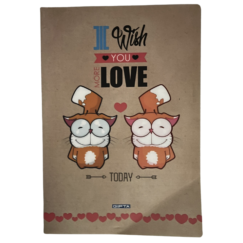 Gıpta 6807 Love Tel Dks Ofs Pp Kpk Defter A4 80Yp Kareli