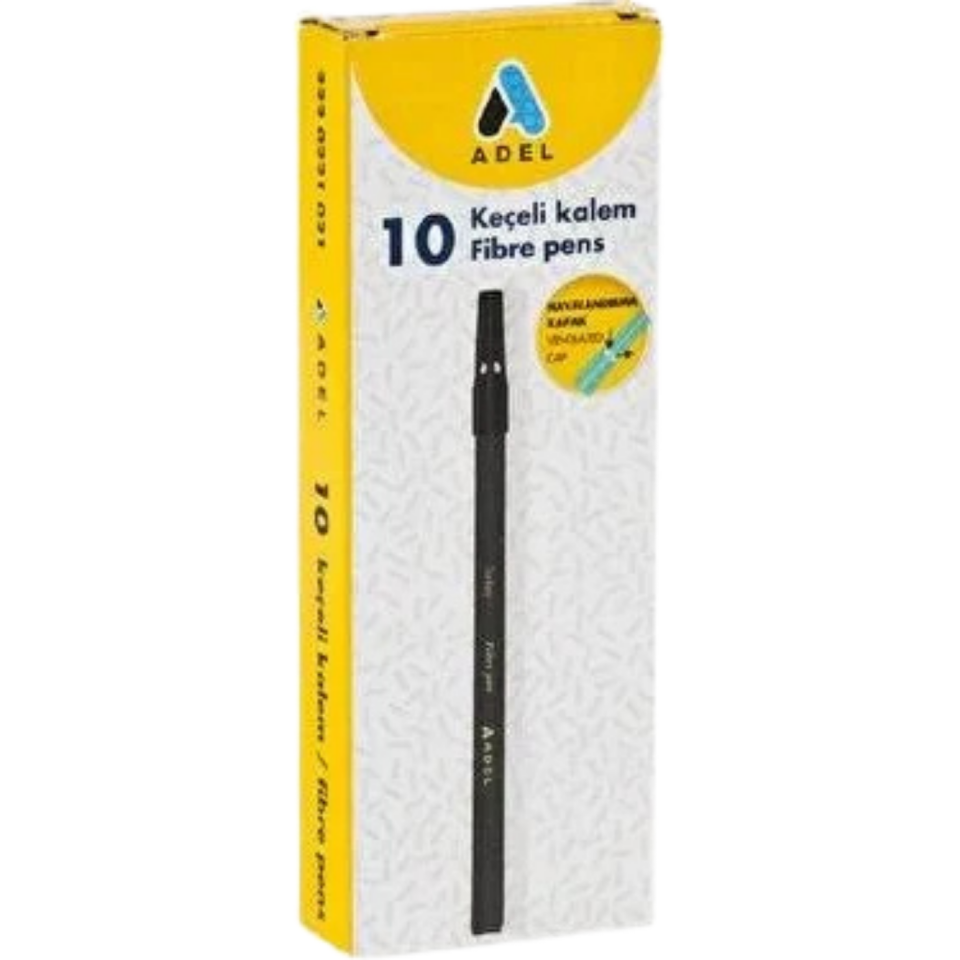 Adel Keçeli Kalem Siyah 10Lu 221021