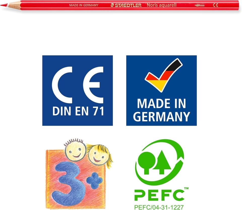 Staedtler Noris Club Aquarel Kuru Boya 12’li Set – 10NC12 / 144