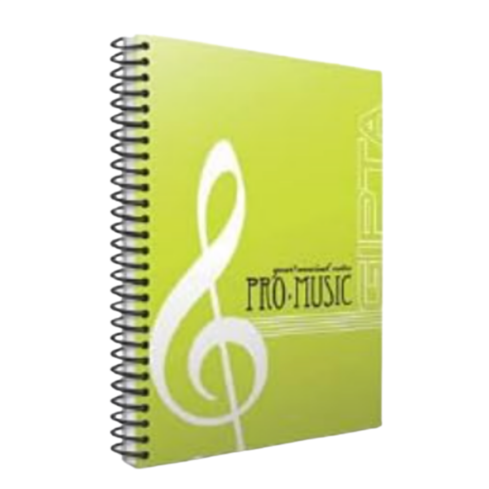 Gıpta 1581 Spiralli Plastik Kapak Müzik Defteri A4 60 Yaprak Yeşil