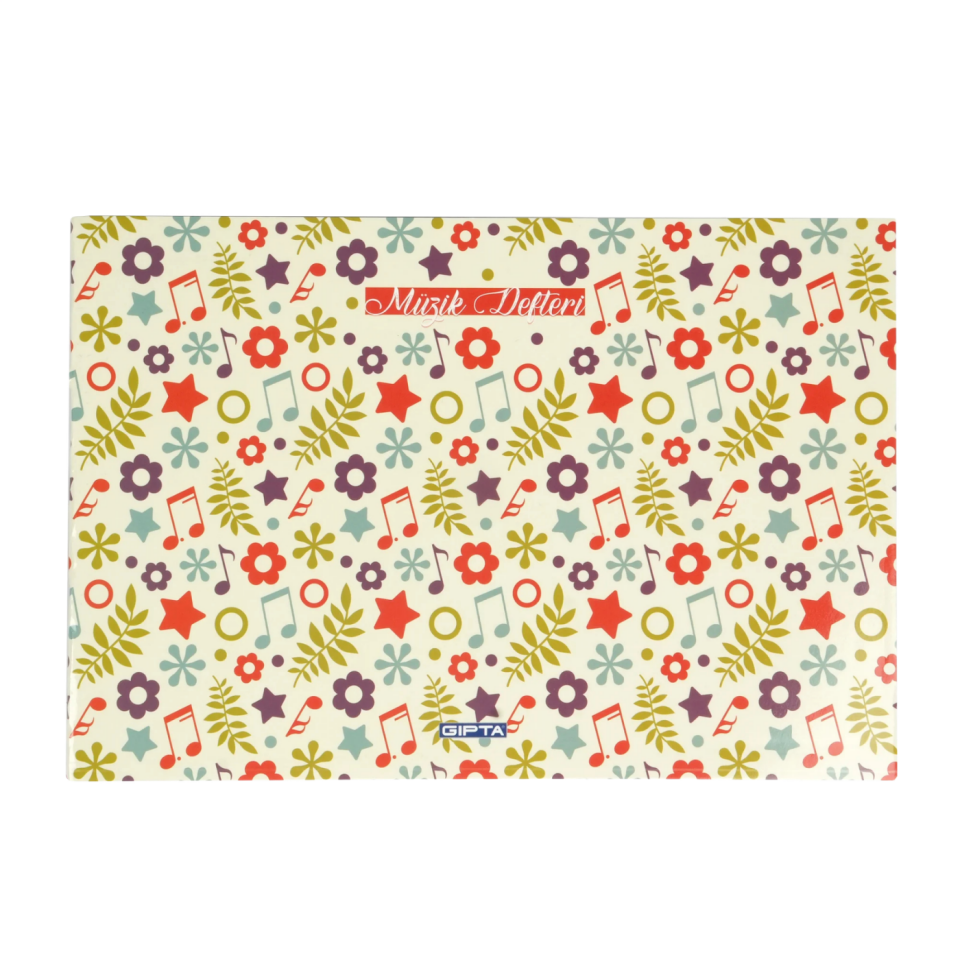 Gıpta 2910 Müzik Defterı Tel Dikiş Karton Kapak 17x24 40Yp