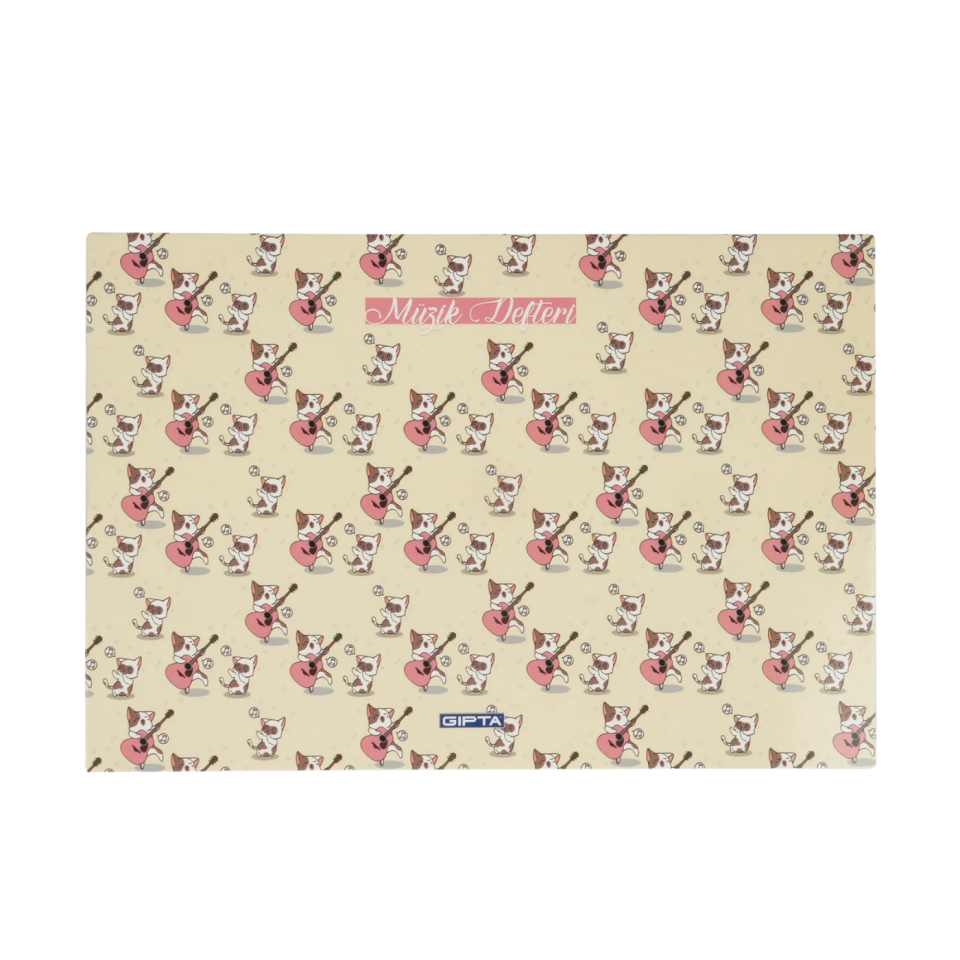 Gıpta 2910 Müzik Defterı Tel Dikiş Karton Kapak 17x24 40Yp