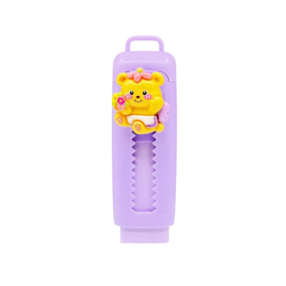 Mikro Honey Bear Sürgülü Silgi ER-4550-02 Mor