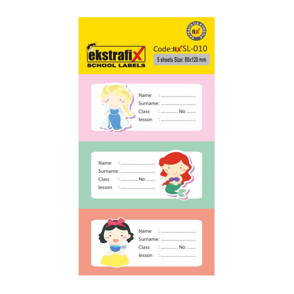 Ekstrafix Ok-010 Okul Etiketi 80X120Mm 161922