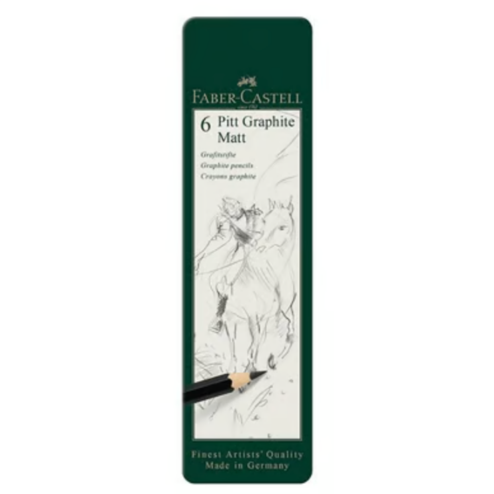 Faber Pitt Graphite Matt Dereceli Kalem 6'lı  Set 115207