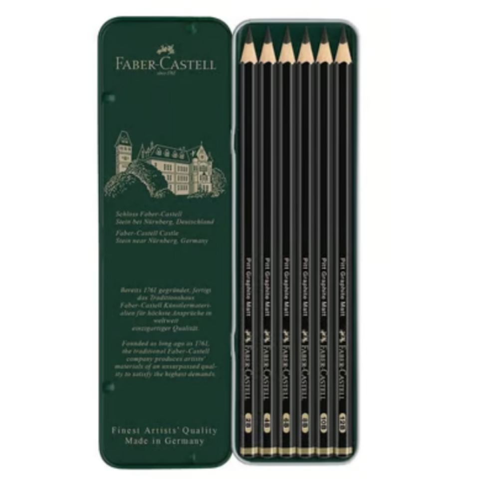 Faber Pitt Graphite Matt Dereceli Kalem 6'lı  Set 115207