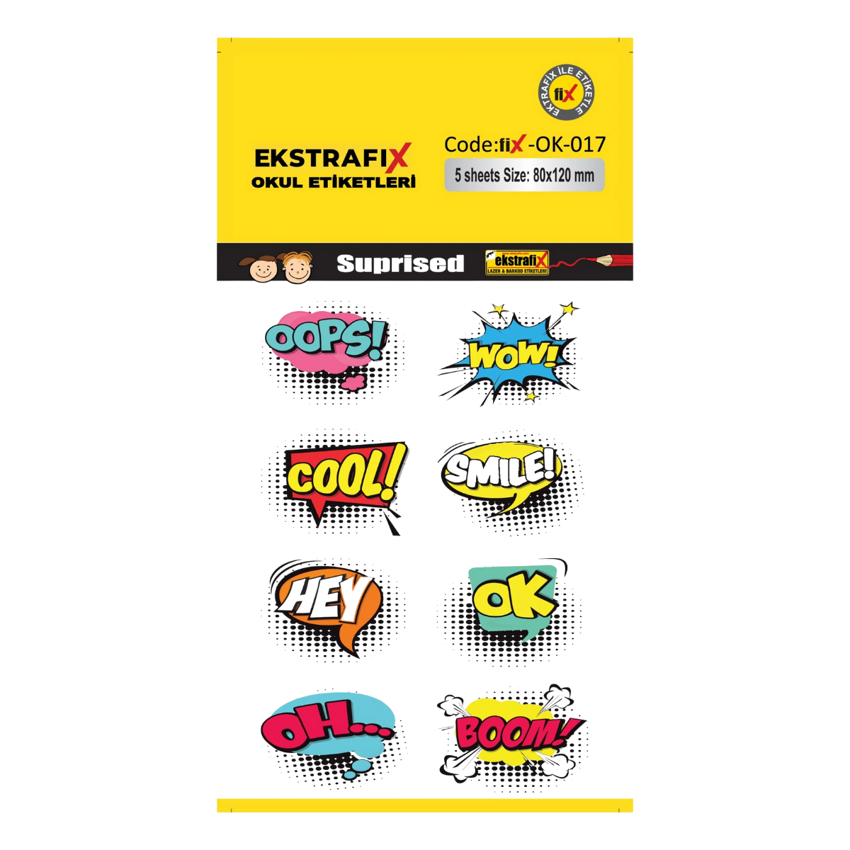 Ekstrafix Ok-017 Okul Etiketi 80X120Mm
