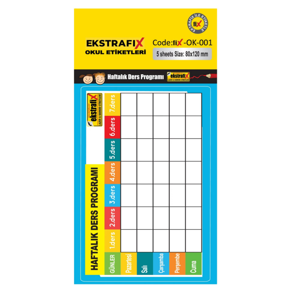 Ekstrafix Ok-001 Okul Etiketi 80X120Mm 160958