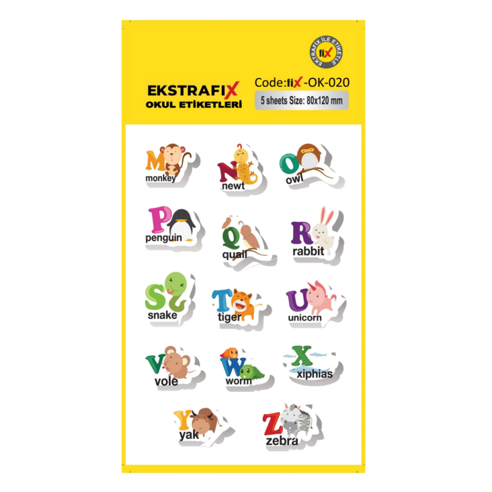 Ekstrafix Ok-020 Okul Etiketi 80X120Mm