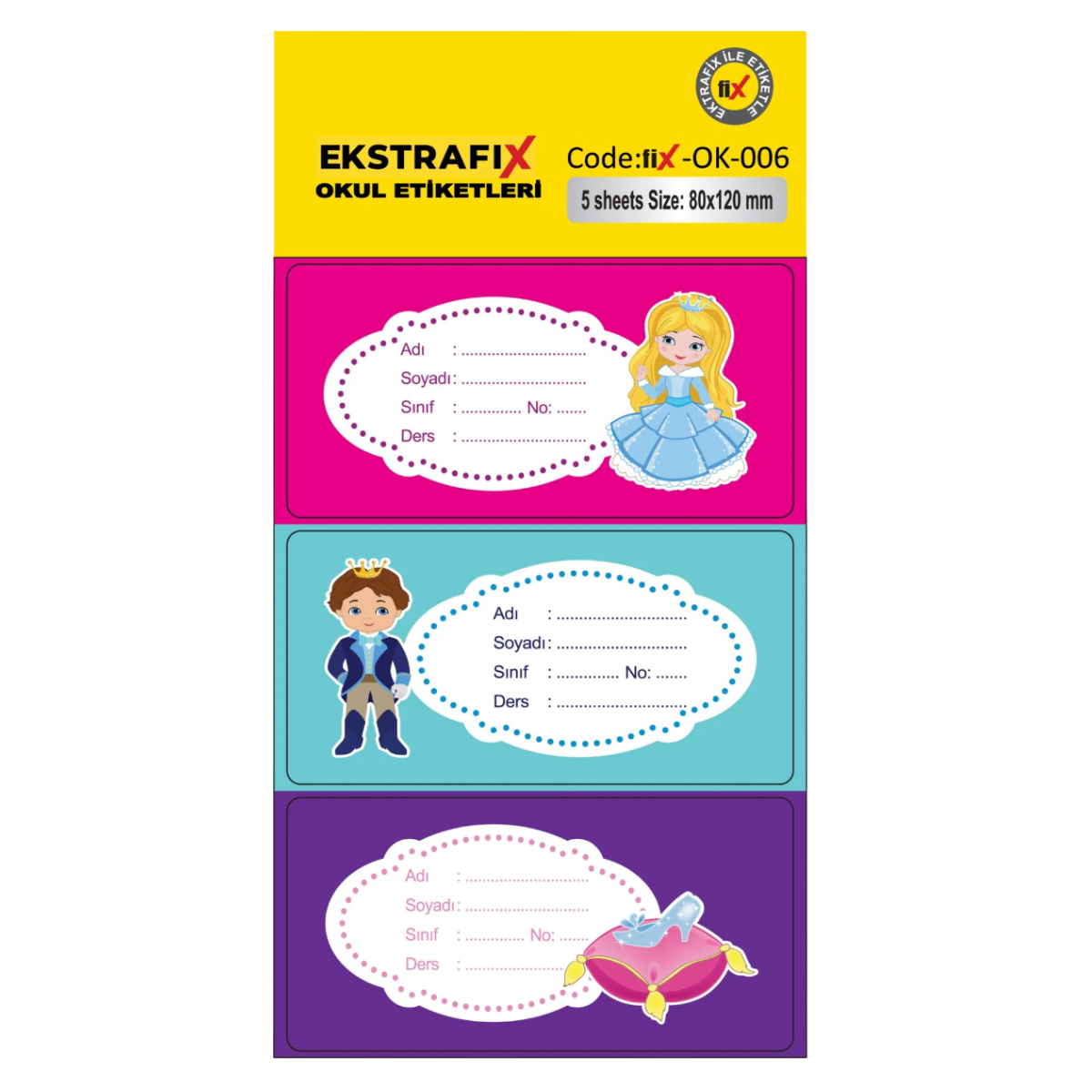 Ekstrafix Ok-006 Okul Etiketi 80X120Mm 161918
