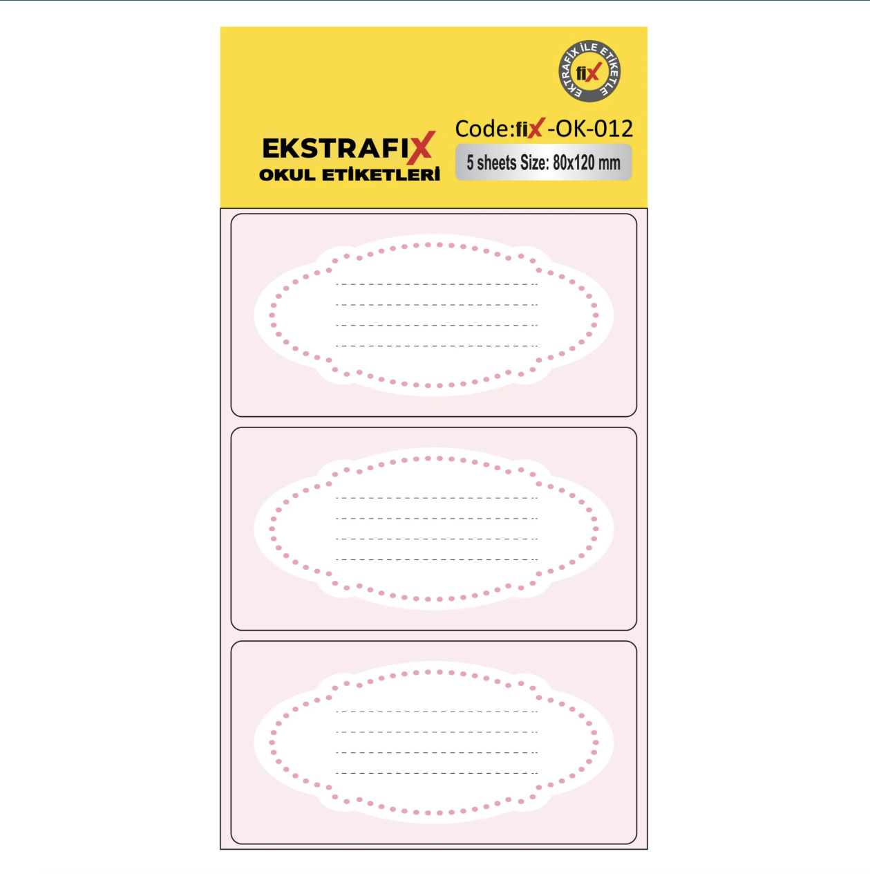 Ekstrafix Ok-023 Okul Etiketi 80X120Mm
