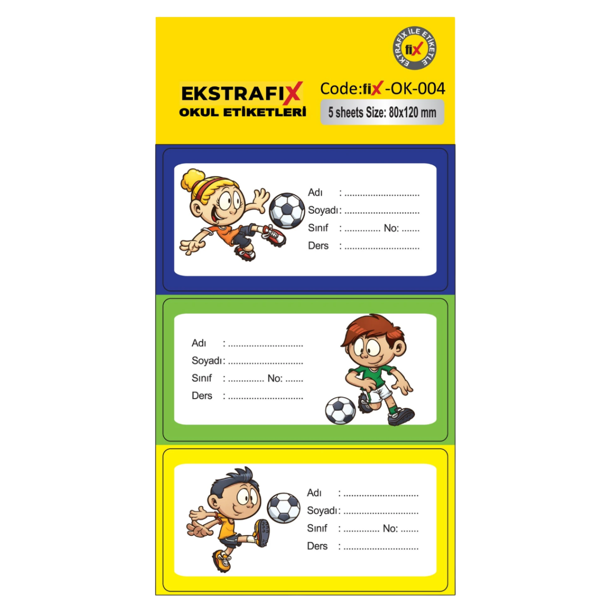 Ekstrafix Ok-004 Okul Etiketi 80X120Mm