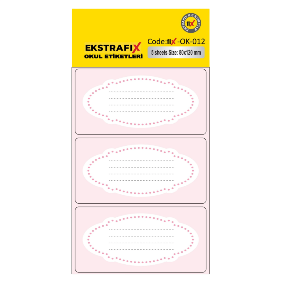 Ekstrafix Ok-012 Okul Etiketi 80X120Mm